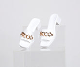 Fab And Fierce Chain Link Jelly Mules