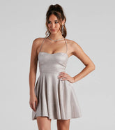 Ariana Glitter Knit Party Dress
