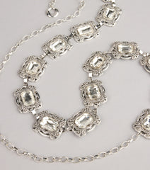 Gem Glow Etched Chain Belt