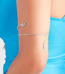 Fierce Glamour Rhinestone Snake Arm Cuff