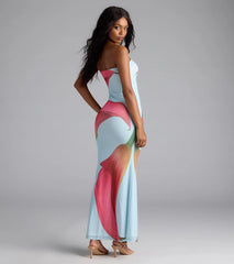 Beauty So Bold Floral Mesh Maxi Dress