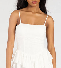 Pretty Days Ahead Ruffle Eyelet Skater Dress