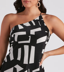 Stylish Stunner Printed A-Line Mini Dress