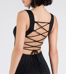 Shelia Lace-Up Mermaid Glitter Formal Dress