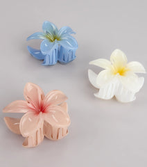 Beachy Blossom Three-Pack Hair Clip Set