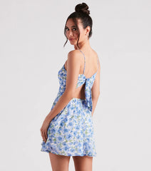 Garden Strolls Floral Tie-Back Skater Dress