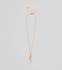 Divine Enchantment Rose Charm Necklace