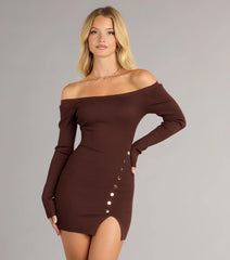Casually Flirty Off-The-Shoulder Mini Dress