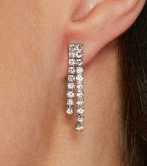 Posh Sparkle Rhinestone Necklace And Earrings Set