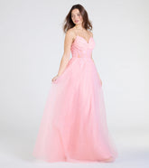 Alia Sequin Applique A-Line Tulle Formal Dress