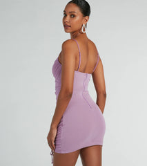 Much Love Sweetheart Swiss Dot Mesh Mini Dress