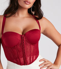 Lace Take Note Sweetheart Corset