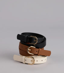 Everyday Essential Faux Leather Belt Set