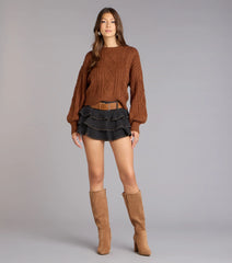 Snuggle Season Cable Knit Sweater