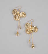 Golden Bloom Floral Petal Earrings