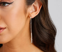 Dainty Glam Rhinestone Drop Earrings