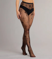 Spooky Chic Cross Fishnet Stockings