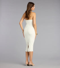 Soft Focus Cable Knit Midi Dress