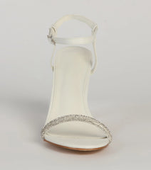 So Pretty Basic Rhinestone Block Heels