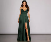 Vera Satin Lace Up Formal Dress