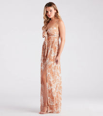 Vacay Happy Hour Tropical Print Maxi Dress