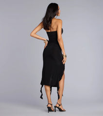 Can’t Look Away Tube Midi Dress