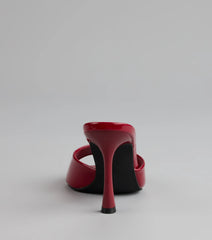 Gloss Point Patent Stiletto Mules