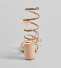 Social Sweetheart Butterfly Rhinestone Spiral Heels