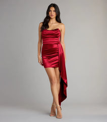 Kayleigh Satin Mini Dress With Sash