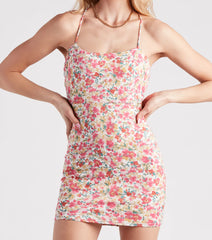 Always Picked First Floral Lace-Up Dress