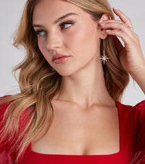 Shooting Star Rhinestone Earrings