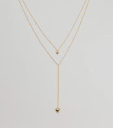 Sweet Glam Layered Faux Pearl And Heart Pendant Necklace