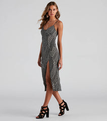 Call of The Wild Midi Slit Dress