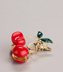 Cherry Glam Hair Claw Clip