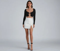 Rise And Stun Lace-Up Crop Top