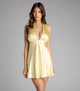 Back for More Satin A-Line Mini Dress