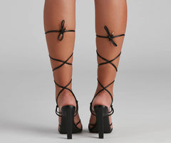 Style Icon Faux Leather Block Heels