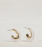 Sleek And Stunning Two-Tone Hoop Earrings