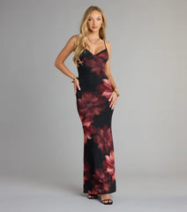 Whispered Secrets Floral Mesh Maxi Dress