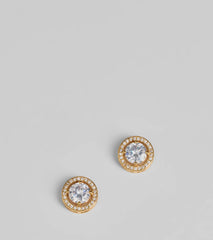 Stunning Cubic Zirconia Halo Studs