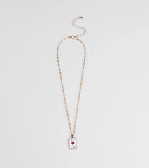 Ace Of Hearts Pendant Necklace