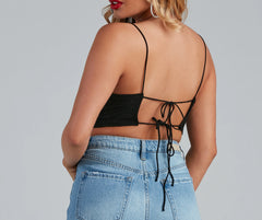 Effortlessly Glam Glitter Knit Crop Top