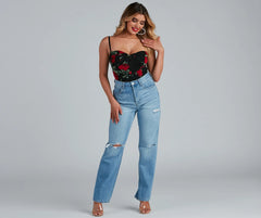 Fall In Love With Floral Bodysuit