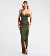 Kelly Formal V-Neck Wrap Slim Long Dress