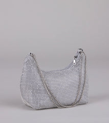 Glamour Girlie Rhinestone Mesh Shoulder Bag