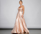 Betsy Sweetheart Sequin Corset A-Line Formal Dress