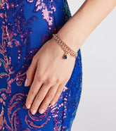 All In The Deets Gemstone Chain Bracelet