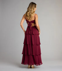 Evening Soirée Chiffon Maxi Dress