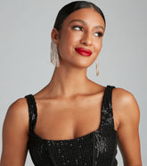 Angel Eyes Rhine Fringe Ear Cuffs