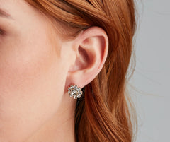 Girls Want Pearls Rhine Stud Earrings